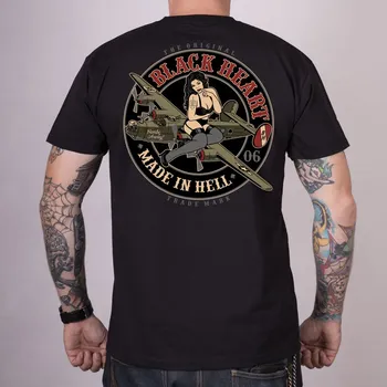 MOTORKÁŘSKÉ Triko BLACK HEART LIBERATOR B-24 Barva: Černá, Velikost: XXL