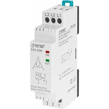 Relé Třífázové hlídací relé / ochranné relé pro kontrolu fází – výpadek fáze / asymetrie / správné pořadí fází: Ne