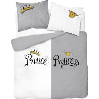 Povlečení DETEXPOL Francouzské povlečení Prince and Princess Bavlna, 220/200, 2x70/80 cm
