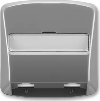 Elektrická zásuvka Kryt zásuvky telefonní dvojnásobné ABB Tango 5013A-A00215 S2 kouřová šedá