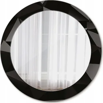 Zrcadlo Moderní Kulaté Zrcadlo Abstraktní Černá 70cm