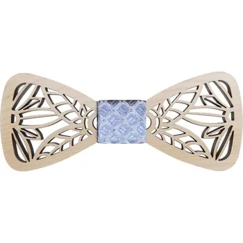 Motýlek Dřevěný motýlek - Vyřezávaný světlý