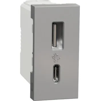 vypínač a zásuvka Schneider Electric NU301630 NU301630 Unica - Dvojitý nabíjecí USB ko