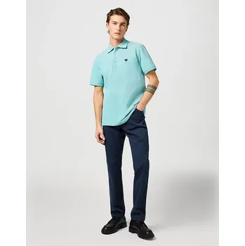 Pánská móda WRANGLER® PÁNSKÉ POLO SS SIGN OFF -TEAL XXL