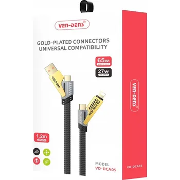 Datový kabel Kabel VEN-DENS USB-C - Apple Lightning 1,2 m černý