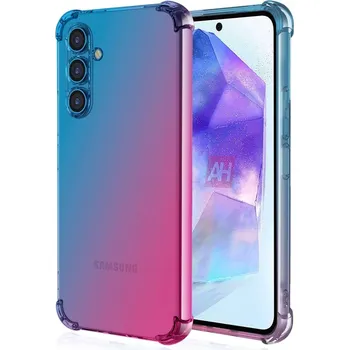 Pouzdro na mobilní telefon Kryt Samsung A55 Shock duhový modro-růžový (obal neboli pouzdro na Samsung A55)