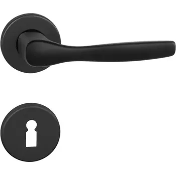 Dveřní kování Dveřní kování rozetové, kulaté, černé (pro klíč) (Rozetová klika)
