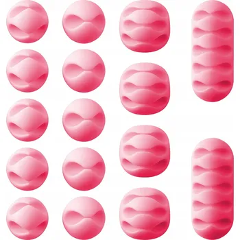 IP kamera 16 KS Růžový ORGANIZÉR NA KABELY DRŽÁK S KLIPEM PÁSKA