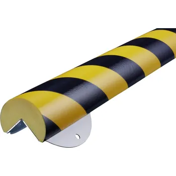 Stavební profil Ochrana stěn Knuffi® typ A+, k našroubování, délka 1 m, žluto-černá