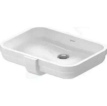 Umyvadlo Duravit Soleil by Starck Umyvadlo 49x35 cm, zápustné, s přepadem, bez otvoru pro baterii, WonderGliss, bílá, 03974900601