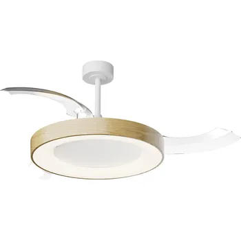 Stropní ventilátor Matra 9058 Niseko L, rozvinovací ventilátor se svítidlem a dálk. ovladačem, LED 40W 2700-5000K, dřevěná, průměr 61/132cm