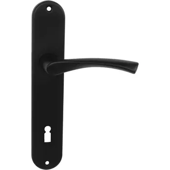 Dveřní kování Dveřní kování štítové, černé (pro klíč) (Klika se štítky)