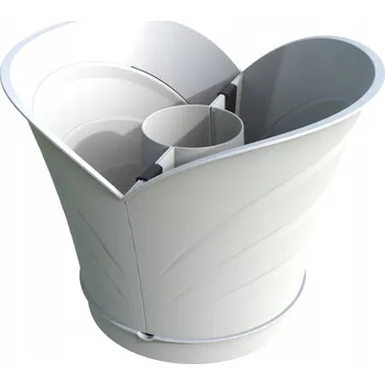 Květináč Bama bílý plast Květináč 35 cm x 30 x 30 cm