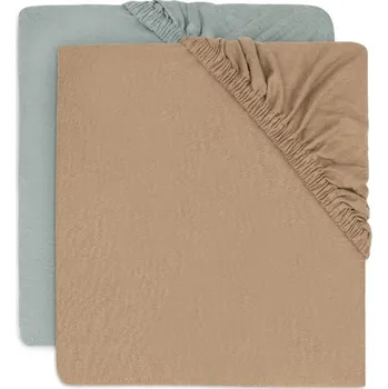 Prostěradlo JOLLEIN Prostěradlo napínací 40/50 x 80/90 cm 2 ks Sea Green