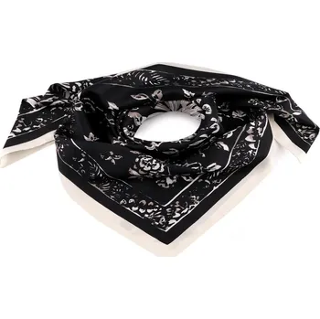 Šátek Saténový šátek 90x90 cm - 4 černá