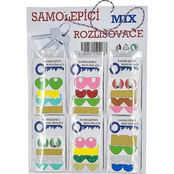Rozlišovač samolepící MIX RS, NG, kulaté !!!! plato = 30 balení - prodej min. 30 ks