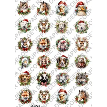 Výtvárné potřeby Rýžový a soft papír na decoupage - Zimní krajina - KB0223 Materiál: Rýžový papír, Rozměr: A4