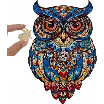 Dřevěná skládačka puzzle SOVA tvary MOZAIKA VÝJIMEČNÉ PRVKY