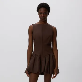 Dámské šaty Reserved - Mini šaty - hnědá - 218FH-88X - 218FH-88X-XS