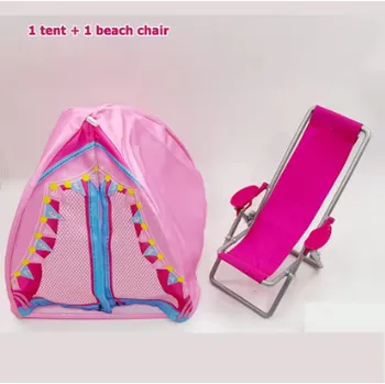 Mini doplňky pro panenku Barbie - cestovní sada Varianta: stan + lehátko