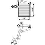 Výměník tepla, vnitřní vytápění VALEO 811536