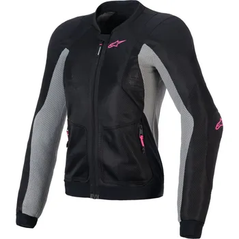 Moto bunda Bunda na motorku ALPINESTARS STELLA TROOP-AIR, dámská (černá/šedá/růžová fluo) 2025