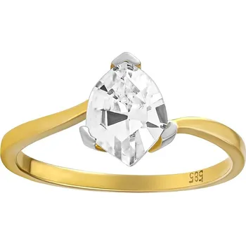 Prsten Zlatý prsten Kelsie s Brilliance Zirconia ze žlutého a bílého 14kt zlata obvod 56 mm