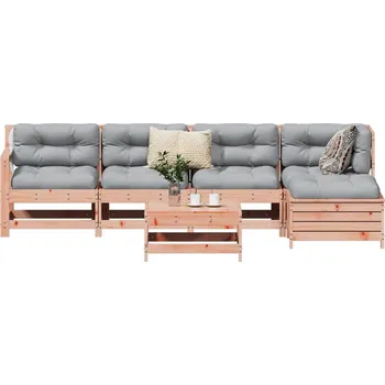 6dílná zahradní sedací souprava masivní dřevo douglasky Hnědá3250962