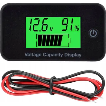 Digitální voltmetr Souky Ukazatel nabití baterie Pb Li-Ion