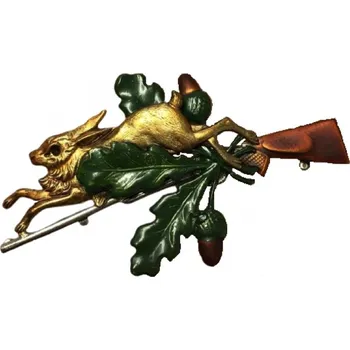 Odznak Zajíc, puška a žalud - barevný