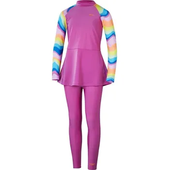 Dívčí plavky Speedo Print Modern Burkini Pink/Orange 9-10 let