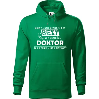 Pánská mikina Pánská mikina s potiskem Sexy doktor Velikost (muž): 2XL, Vyberte barvu: Středně zelená