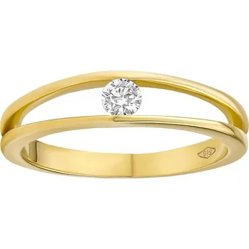 Šperk Zlatý prsten Danika s Brilliance Zirconia ze žlutého 14kt zlata obvod 58 mm