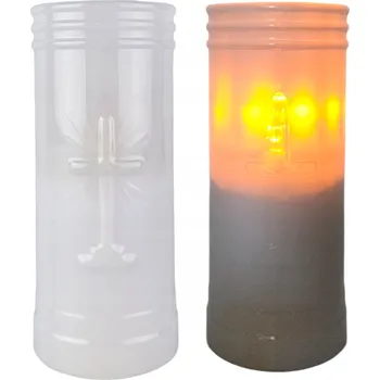 Svíčka LED HŘBITOVNÍ SVÍČKA NÁPLŇ DO HŘBITOVNÉ SVÍČKY PARAFÍN VLOŽKA PARAFÍNOVÉ SVÍČKY NA BATERIE R6