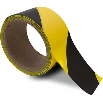 Výstražná páska Podlahová vyznačovací páska 50 mm x 33 m - žlutočerná