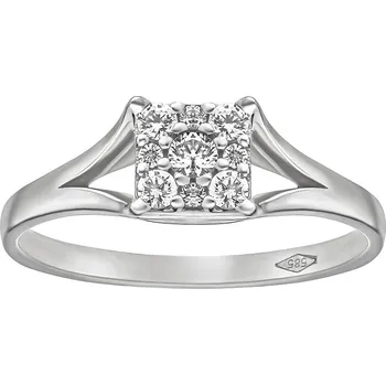 Šperk Zlatý prsten Myoki s Brilliance Zirconia z bílého 14kt zlata