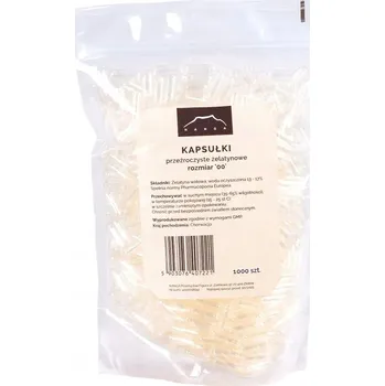 Želatinové kapsle Nanga průhledné velikost 00, 1000 kusů