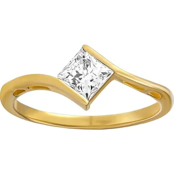 Šperk Zlatý prsten Imogen s Brilliance Zirconia ze žlutého 14kt zlata obvod 54 mm