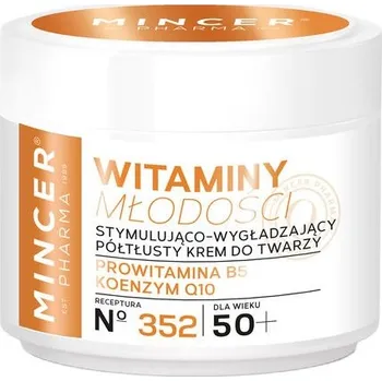 Pleťový krém Mincer Pharma Vitamíny mládí 50+ polotučný stimulační a vyhlazující krém na obličej č. 352 50 ml