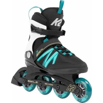 Kolečkové brusle Dámské inline brusle K2 KINETIC 80 W 9 Černá, Tyrkysová, Šedá