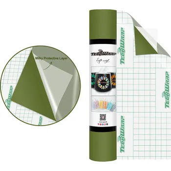 Samolepící dekorace Matný - Olive Green - samolepící vinylová folie TeckWrap Velikost: 30,5 x 30 cm