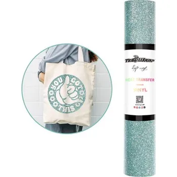 Samolepící dekorace TeckWrap Glitter HTV - Aqua Velikost: 0,3 x 1,5 m