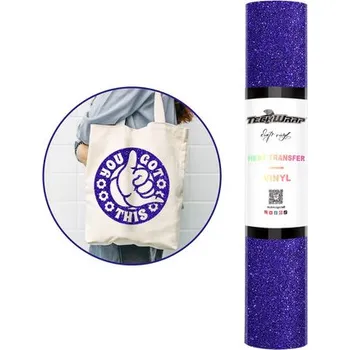 Samolepící dekorace TeckWrap Glitter HTV - Purple Blue Velikost: 0,3 x 1,5 m