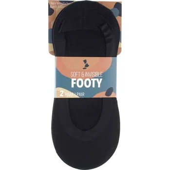 Dámské ponožky Ponožky do balerín Footy 2 páry černé - 35-38 | P645778