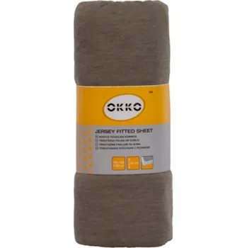 Prostěradlo Prostěradlo Okko 638, šedé, 140/160x200 cm, s gumou