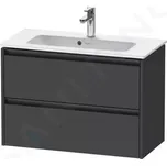 Duravit Ketho.2 Umyvadlová skříňka 55x81x39 cm, 2 zásuvky, grafit mat, K25256049490000