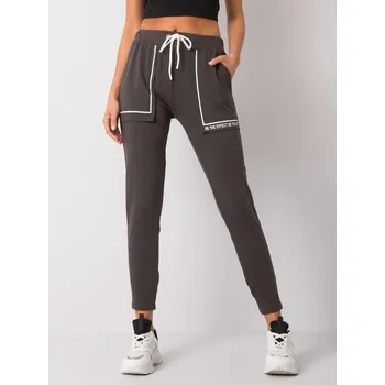 Khaki bavlněné tepláky RV-DR-7035.70-khaki Velikost: L