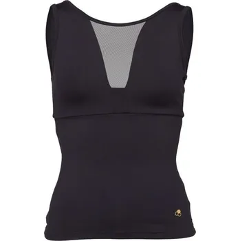 Dámský top GOLDBEE SHAPING LONG TOP MESH M Černá, Zlatá