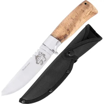 Pracovní nůž Lovecký nůž Vlk 65x13 (Lovecká dýka s nápisem vlk v azbuce)