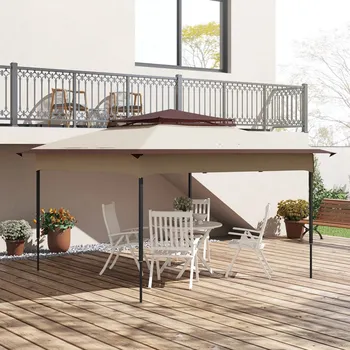 Zahradní altán Náhradní střecha na altán 3,25 x 3,25 m | kávová